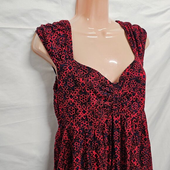 Free People Tabitha Mini Dress Women Size L Blue Red - Picture 5 of 15